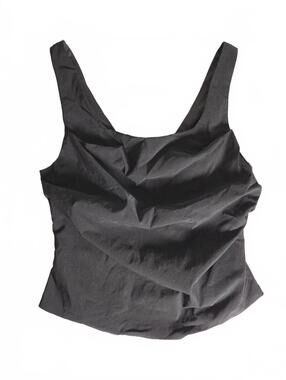 XINFSH Black Lace-Up Corset Tank Top XL